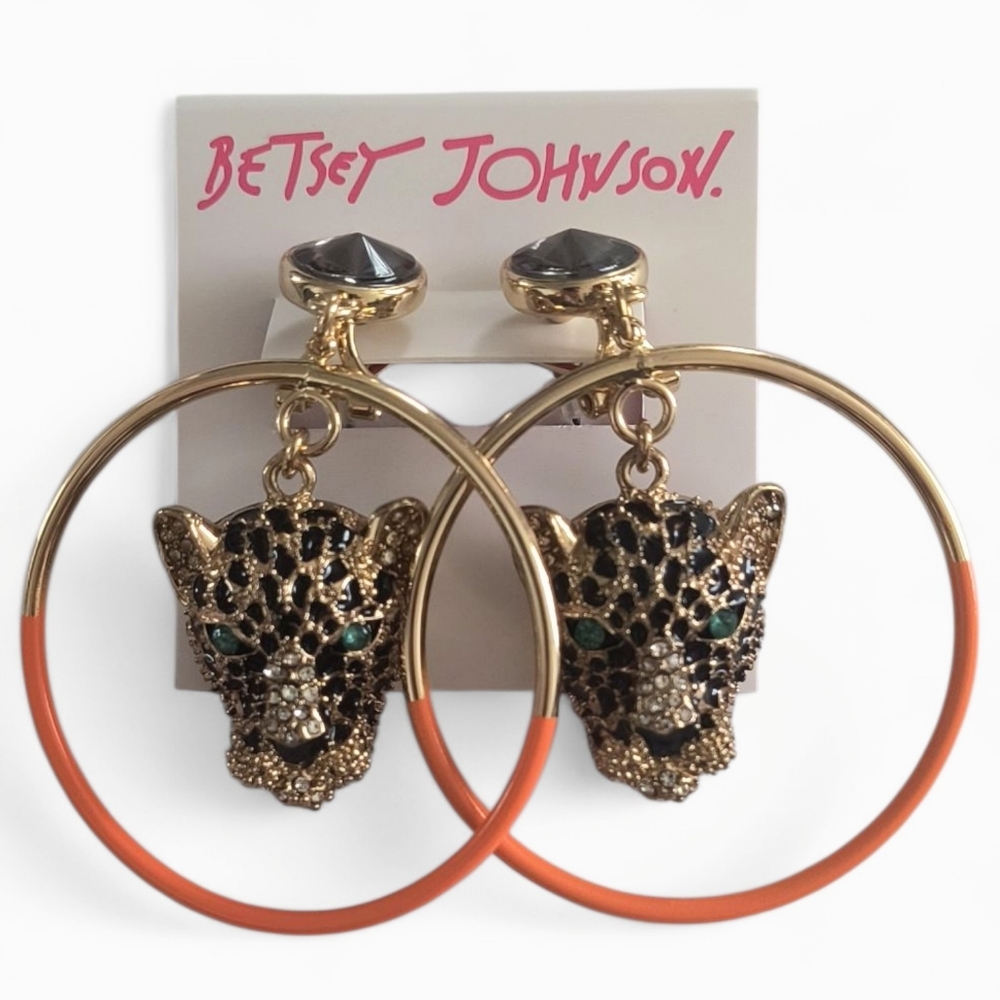Betsey Johnson Leopard Earrings